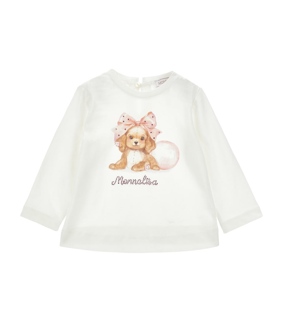 Monnalisa Cotton Puppy T-Shirt (6-36 Months)