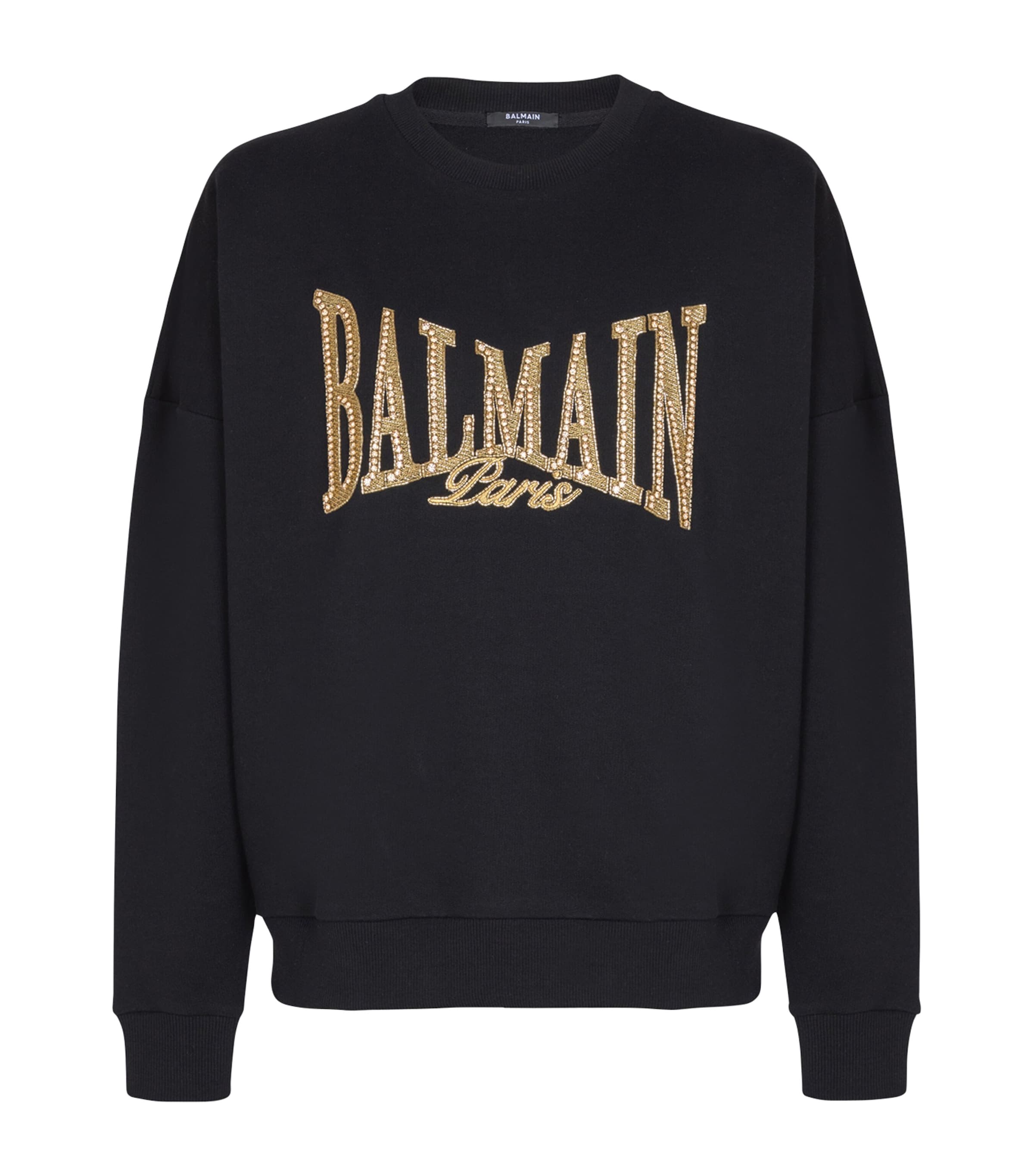 Cotton Embroidered College Sweatshirt