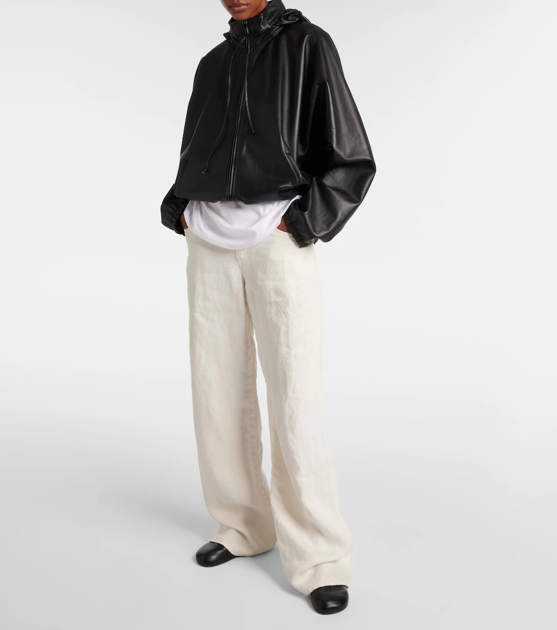 The Row - Hugh leather slip-on shoes