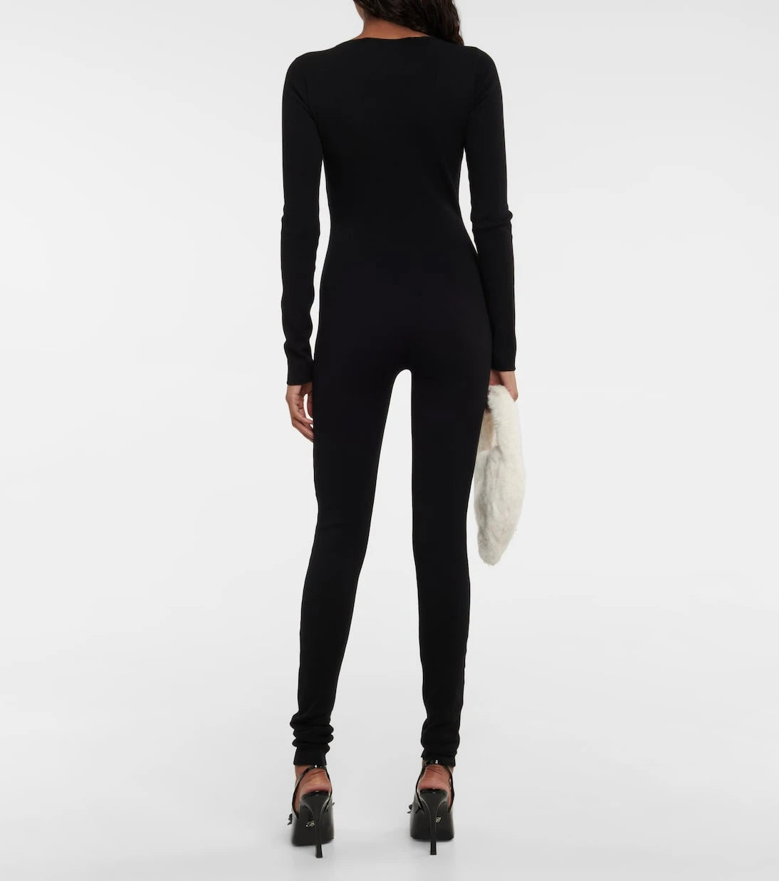 Blumarine - Jessie V-neck crêpe jumpsuit
