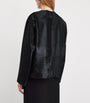 Lafayette 148 Black Cowhide Leather Jacket