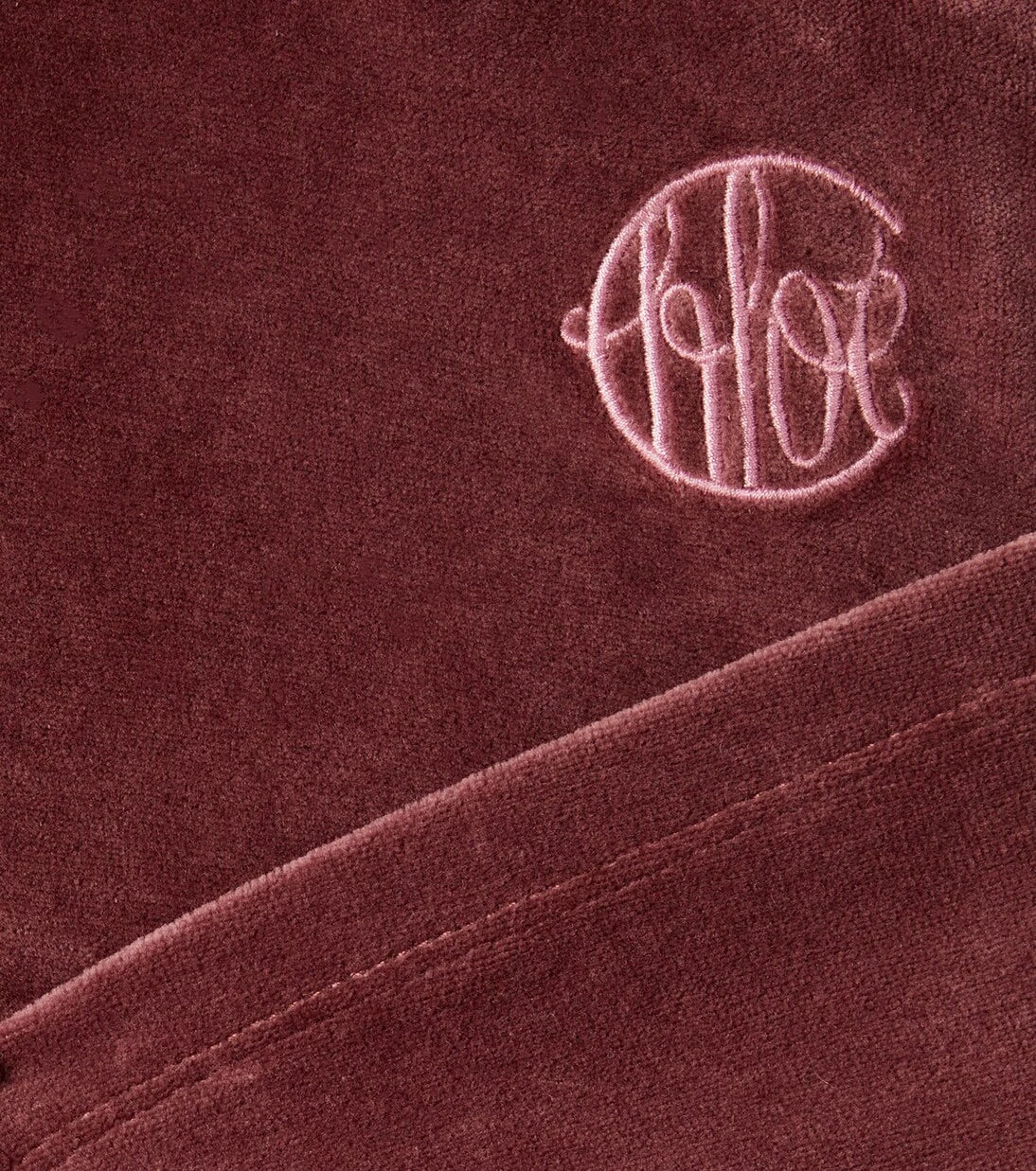 Chloé Kids - بنطلون رياضي مخملي قطني بشعار العلامة التجارية