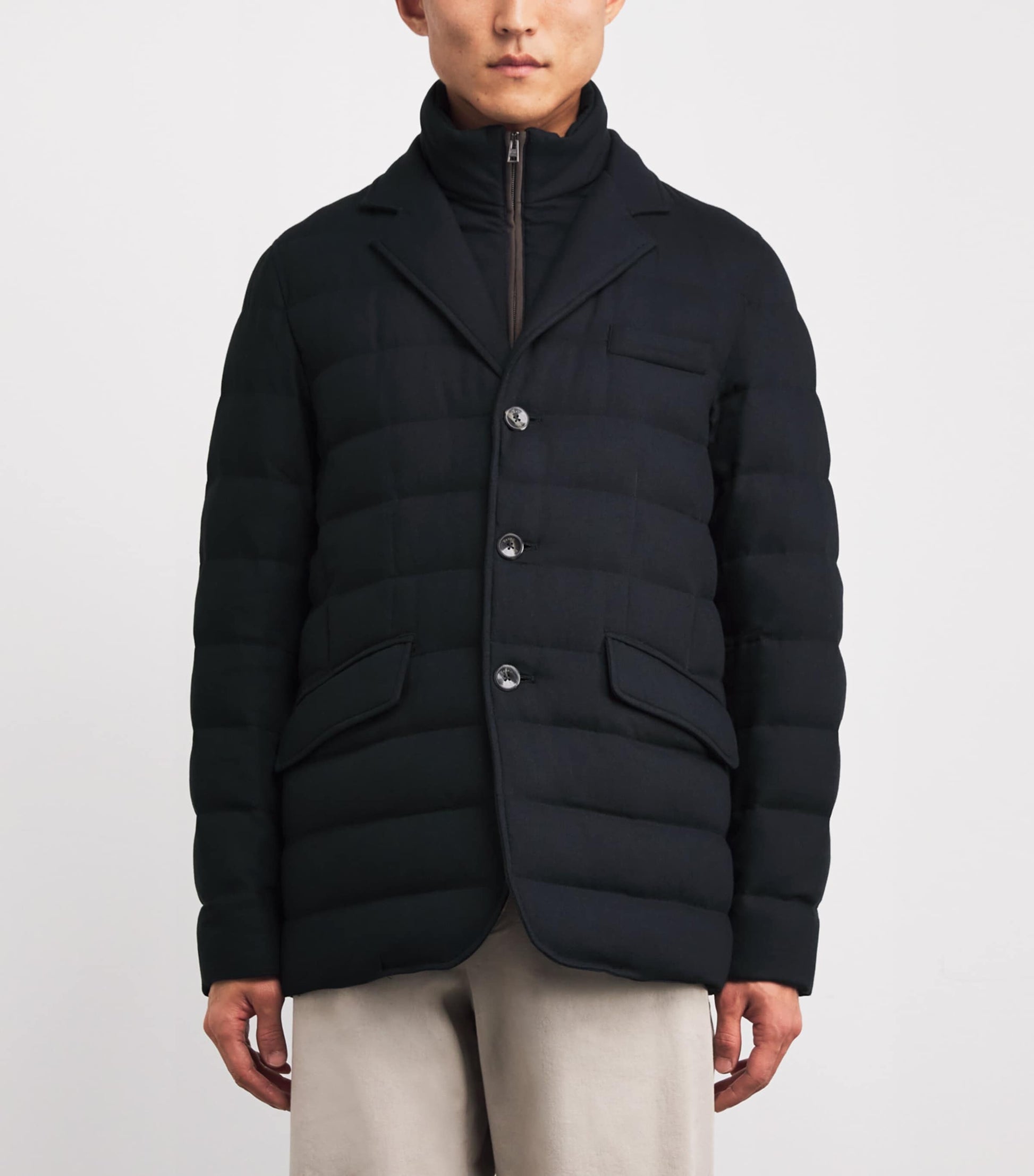 Navy Bib-Detail Norfolk Blazer