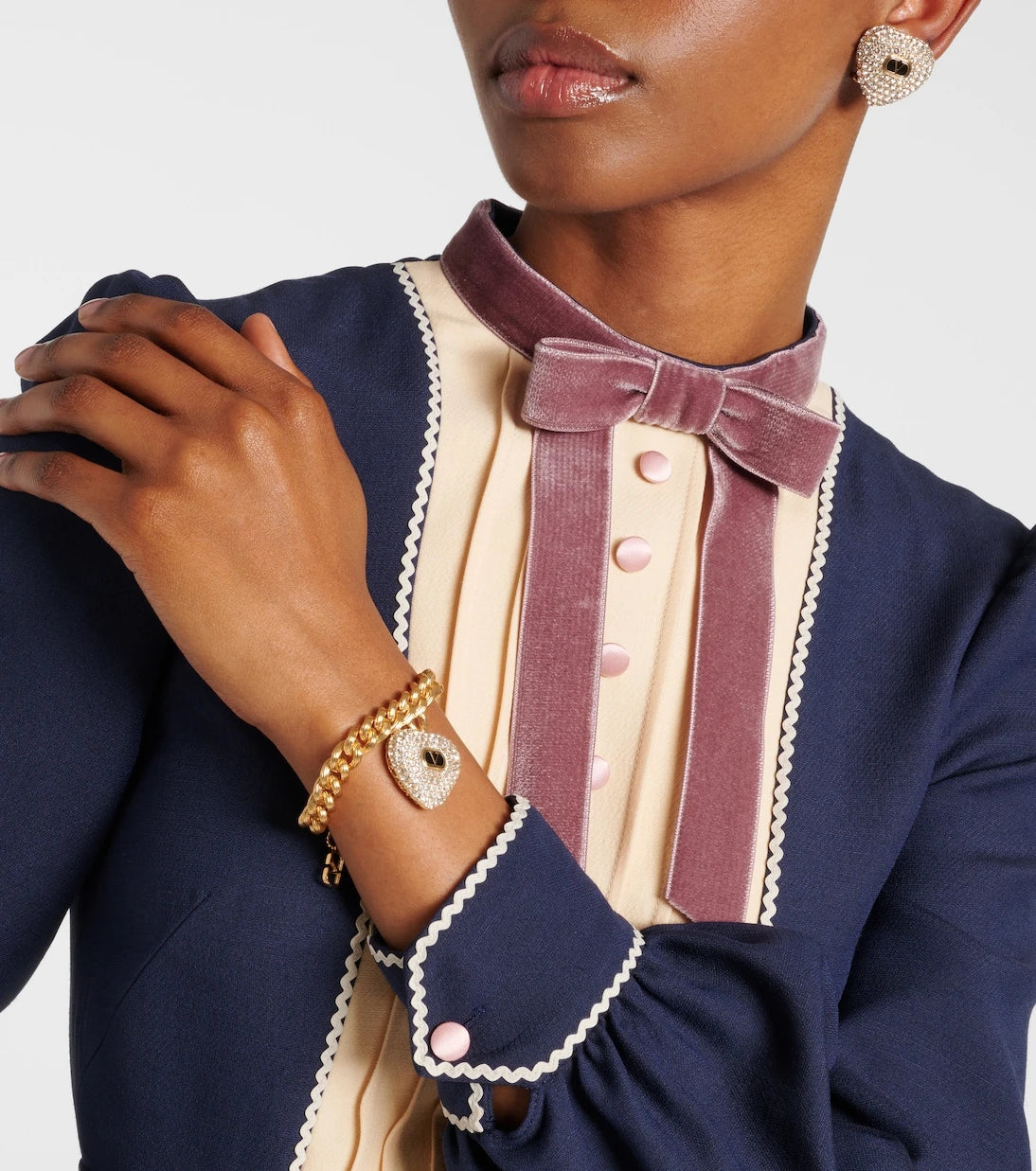 Valentino - Coeur Royal VLogo charm bracelet
