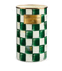 Emerald Check Utensil Holder