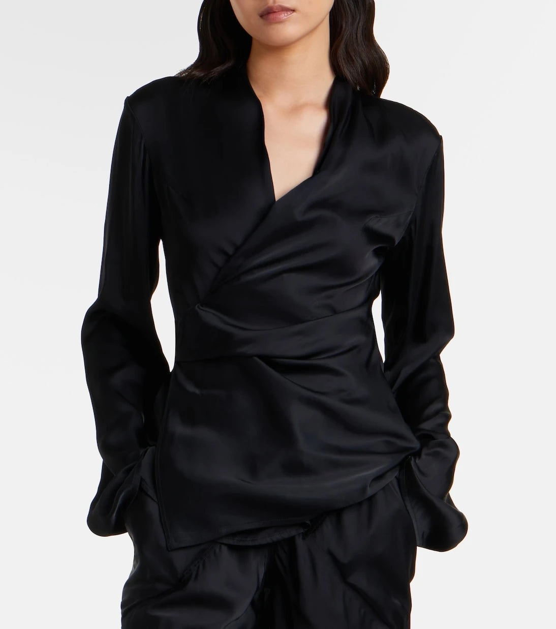 Rick Owens - Laura satin wrap top