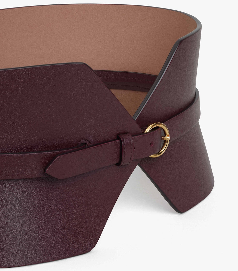 Alaïa Red Leather Bustier Belt