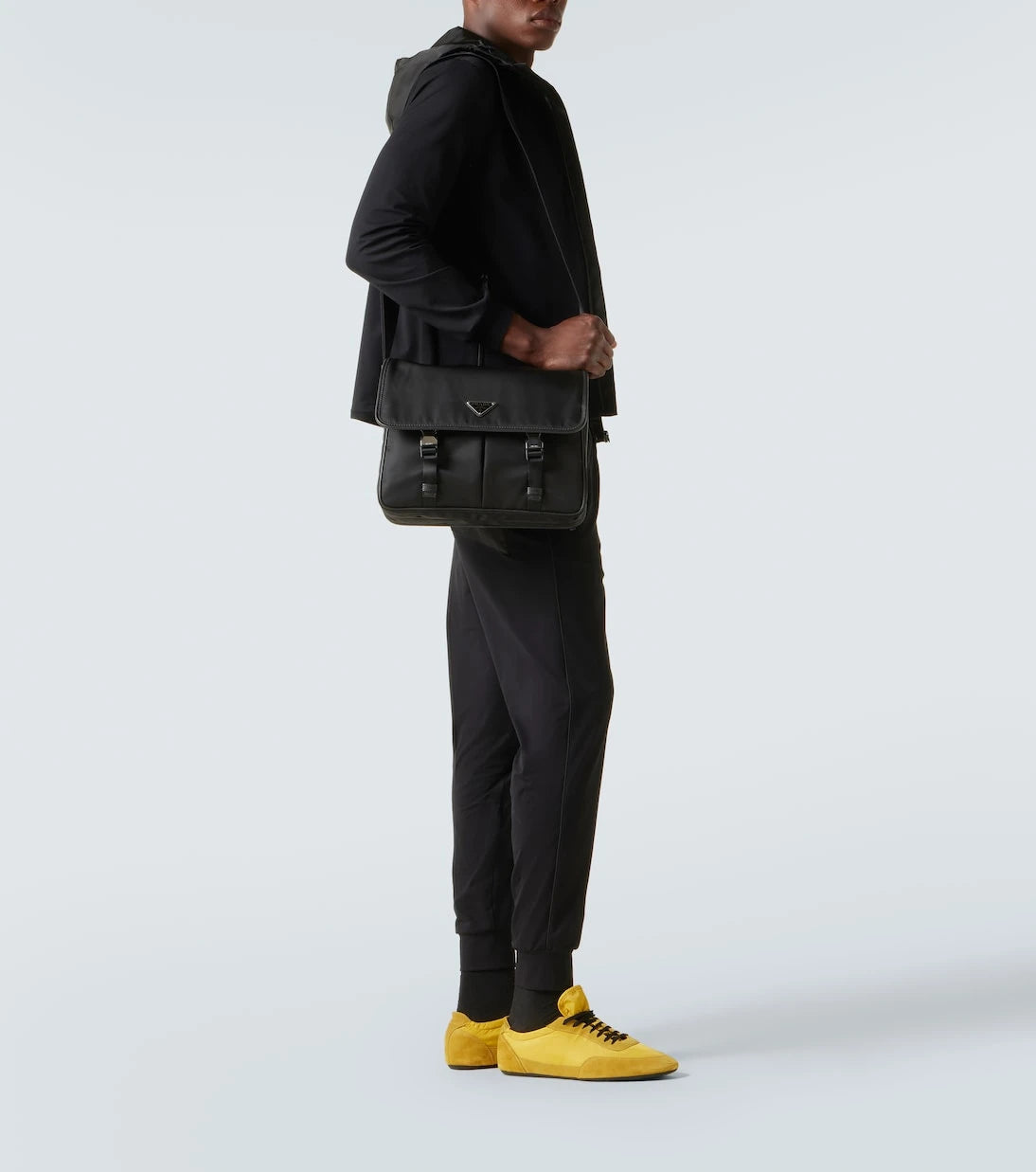 Prada - Re-Nylon leather-trimmed messenger bag