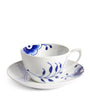 Blue Fluted Mega Cup & Saucer (250ml)