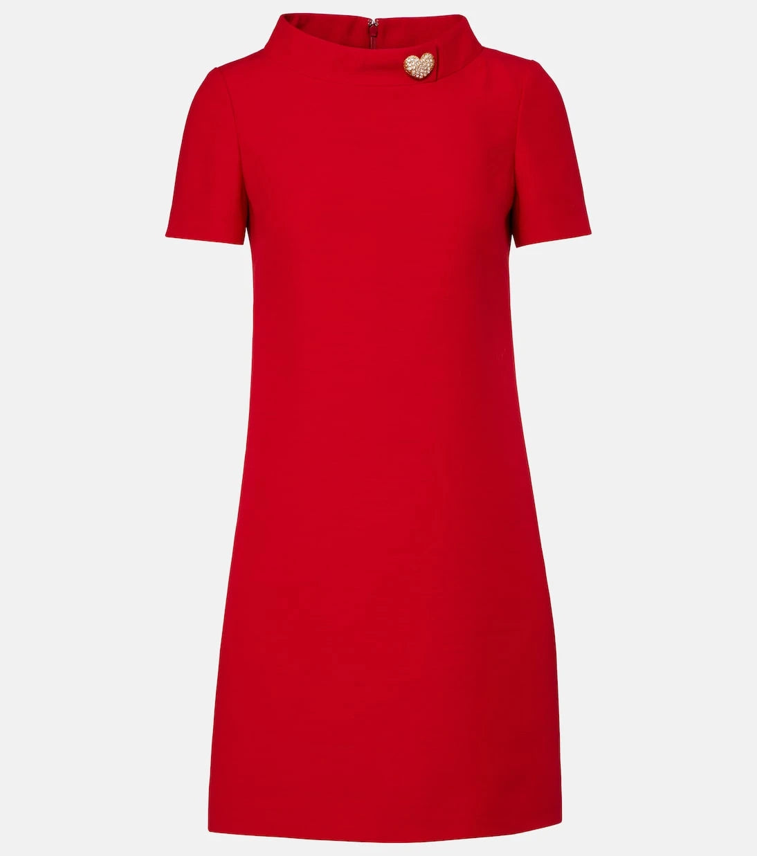 Valentino - Embellished wool and silk minidress