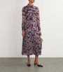 Tory Burch Pink Silk Printed Midi Dress