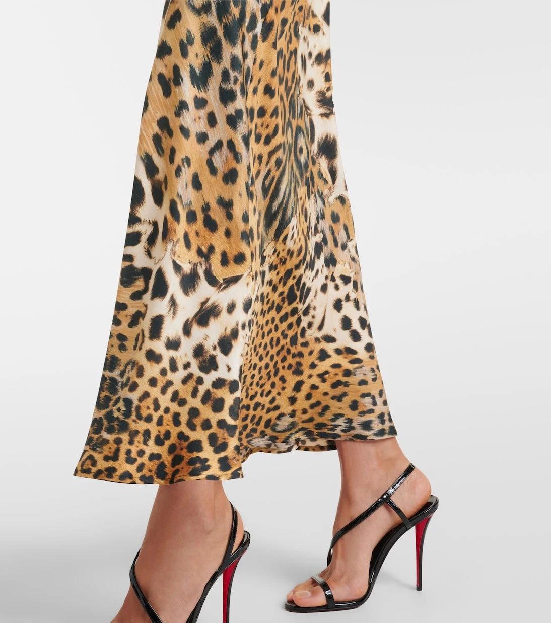 Roberto Cavalli - Printed silk satin slip dress
