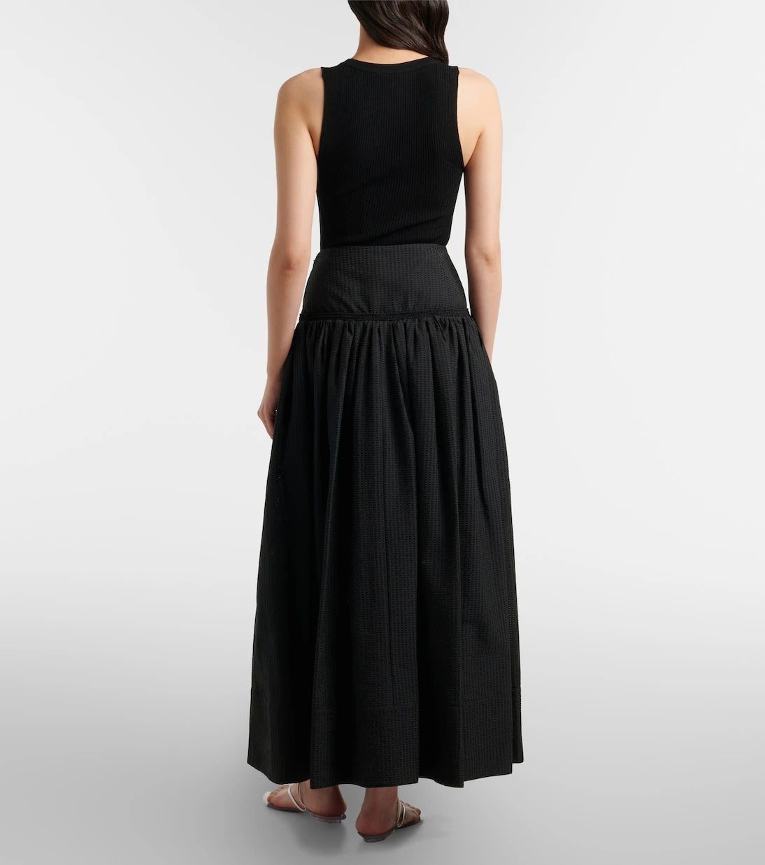 Alaïa - Cotton-blend maxi skirt
