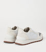 Brunello Cucinelli White Suede Technical Running Sneakers