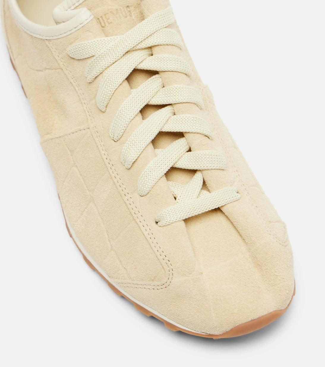 Jacquemus - Tennis croc-effect suede sneakers