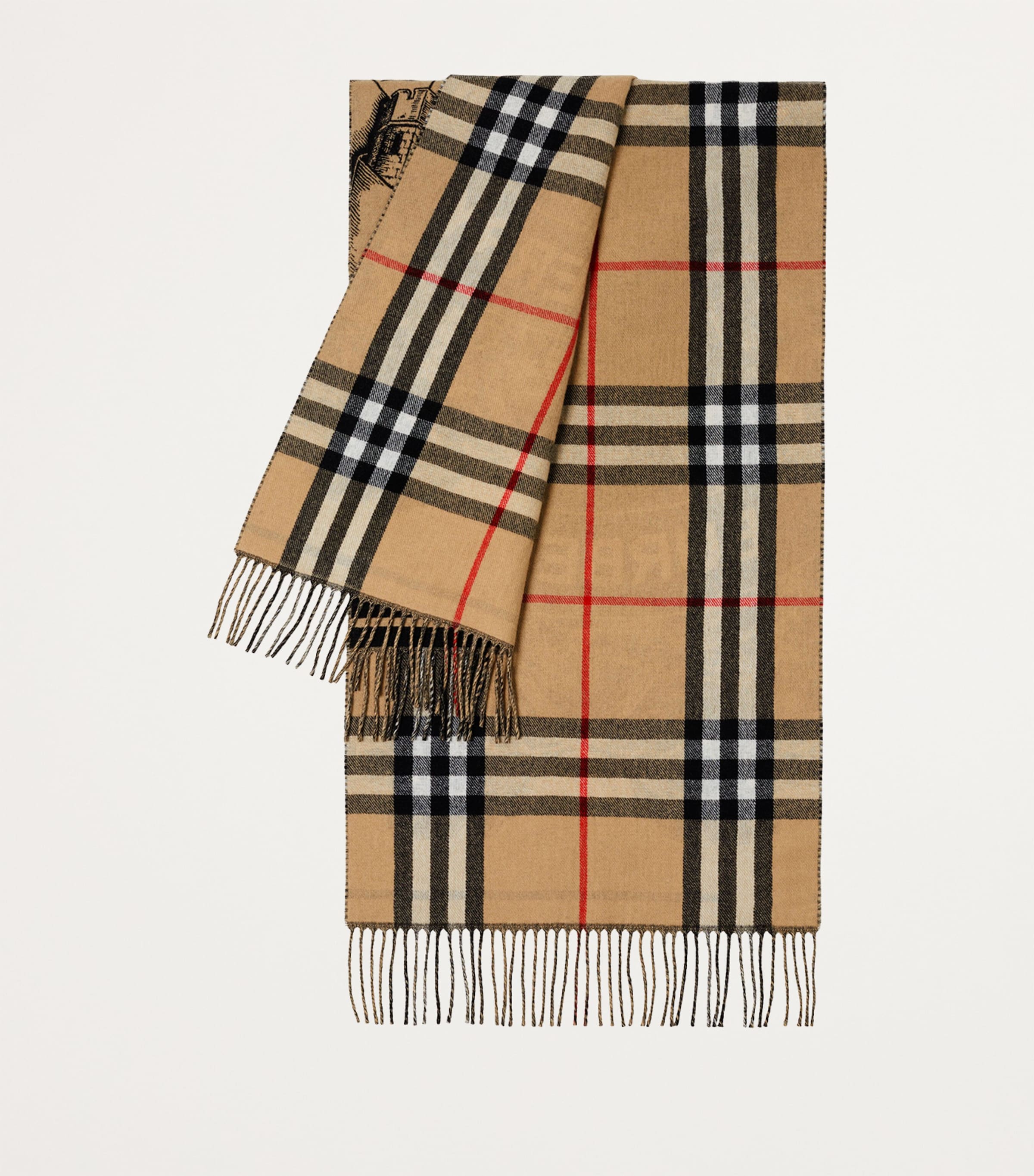 Burberry Cashmere Reversible EKD Scarf