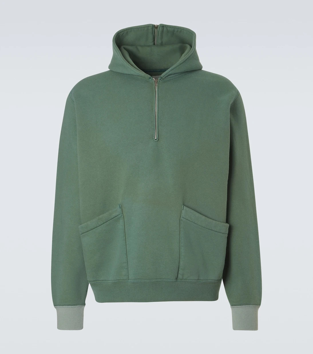 A.Presse - Vintage cotton jersey half-zip hoodie