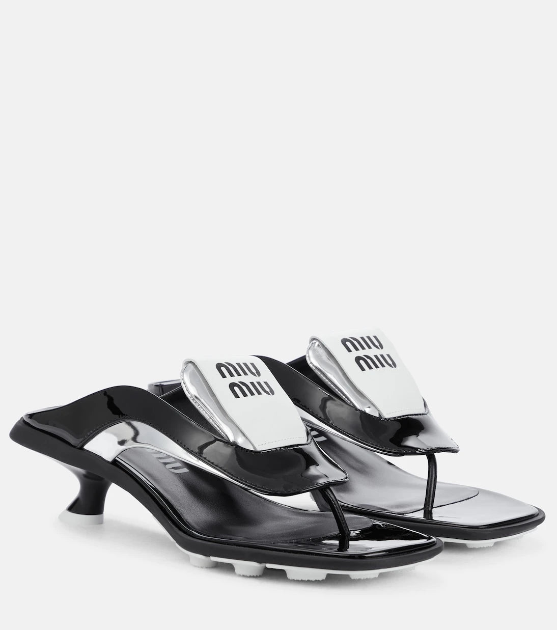 Miu Miu - Patent leather thong sandals