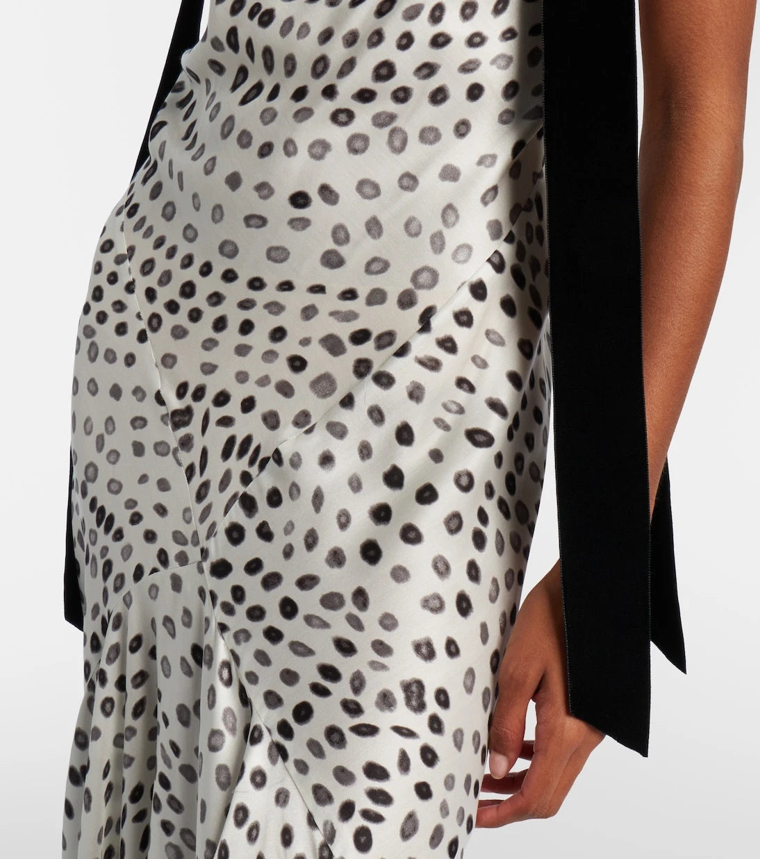 Nina Ricci - Polka-dot satin midi dress