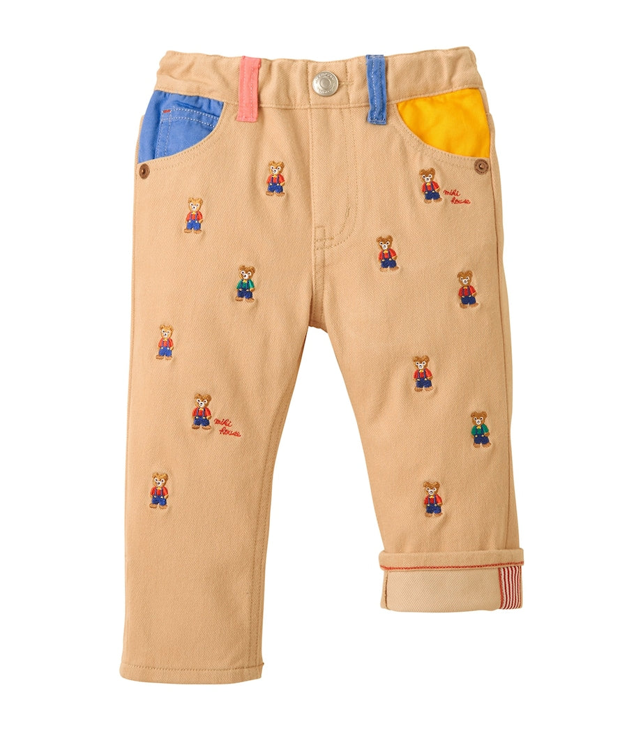 Cotton Embroidered Jeans (2-5 Years)