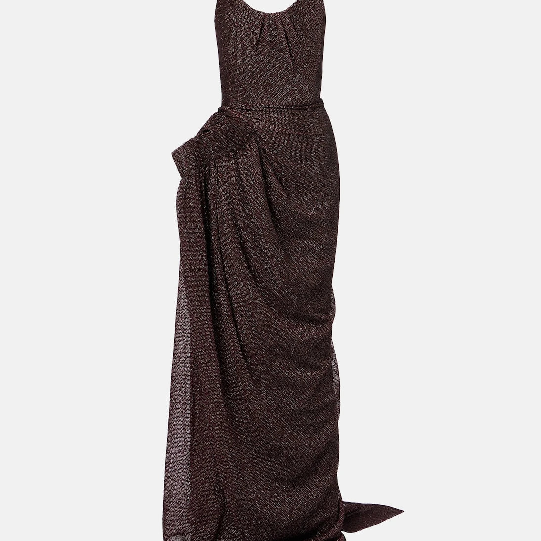 Maticevski - Lexicon draped gathered lamé gown