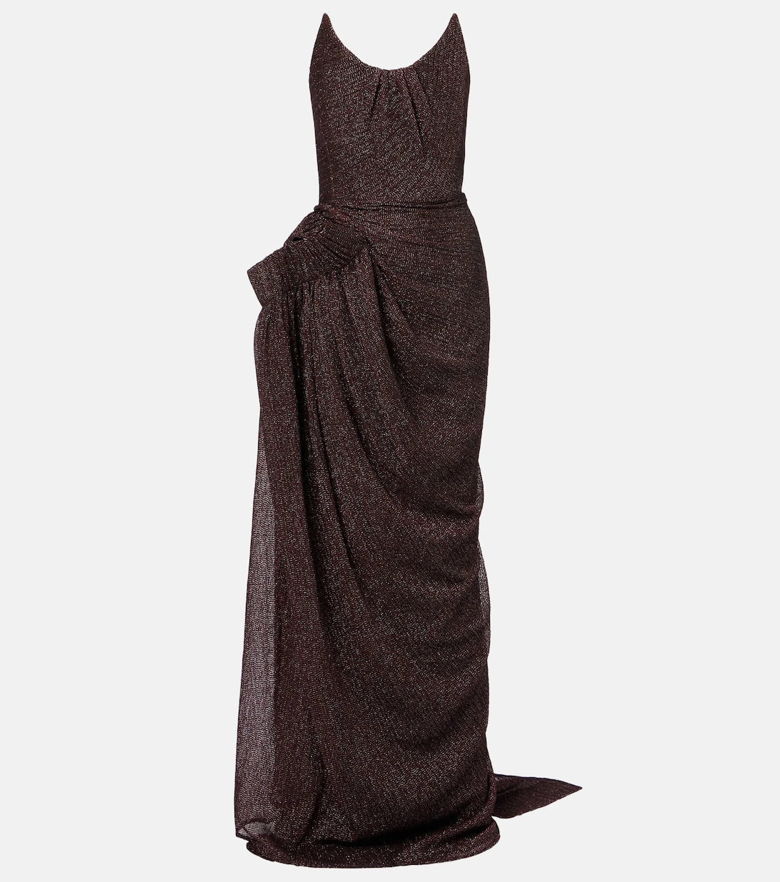 Maticevski - Lexicon draped gathered lamé gown