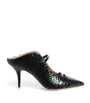 Malone Souliers Green Croc-Embossed Leather Maureen Heeled Mules 70