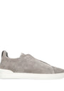Zegna Suede Triple Stitch Sneakers