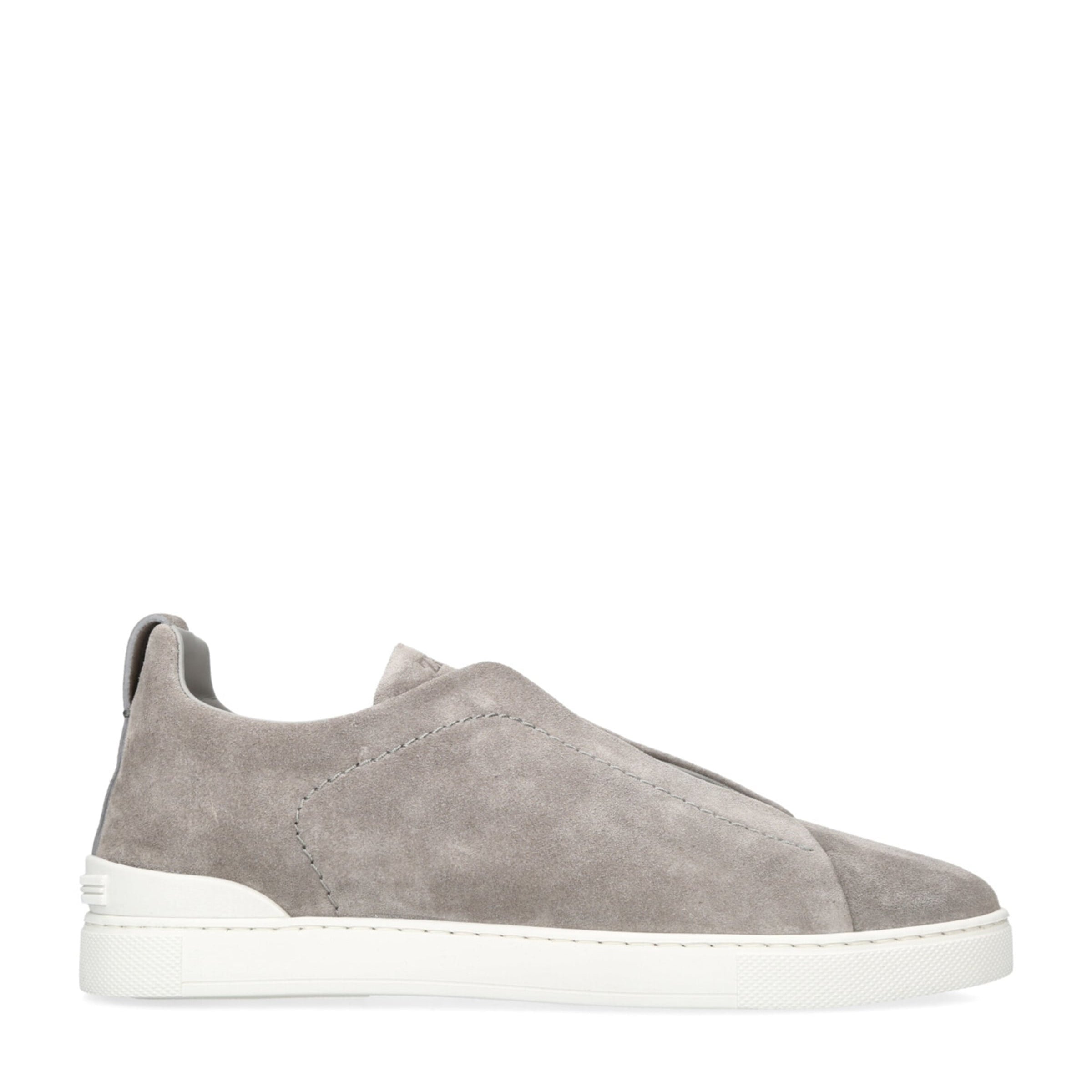 Zegna Suede Triple Stitch Sneakers