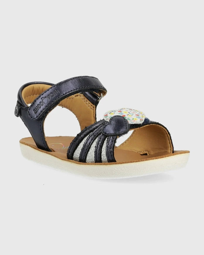 Shoo Pom Deri Çocuk Sandaletleri