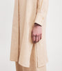 Eleventy Beige Linen Longline Shirt