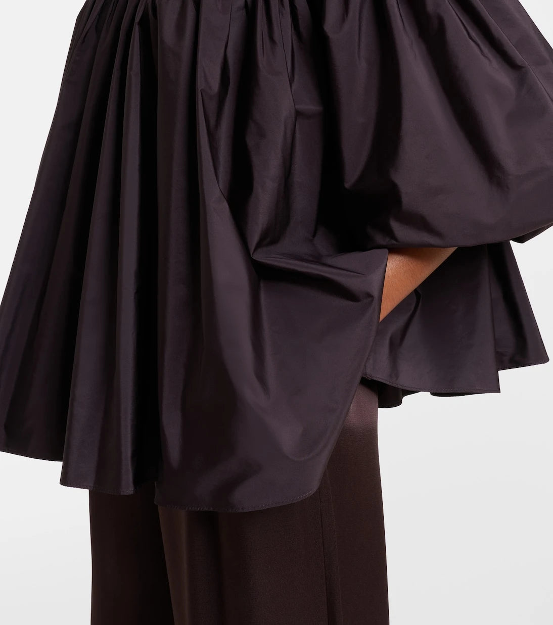 Max Mara - Gathered taffeta shirt