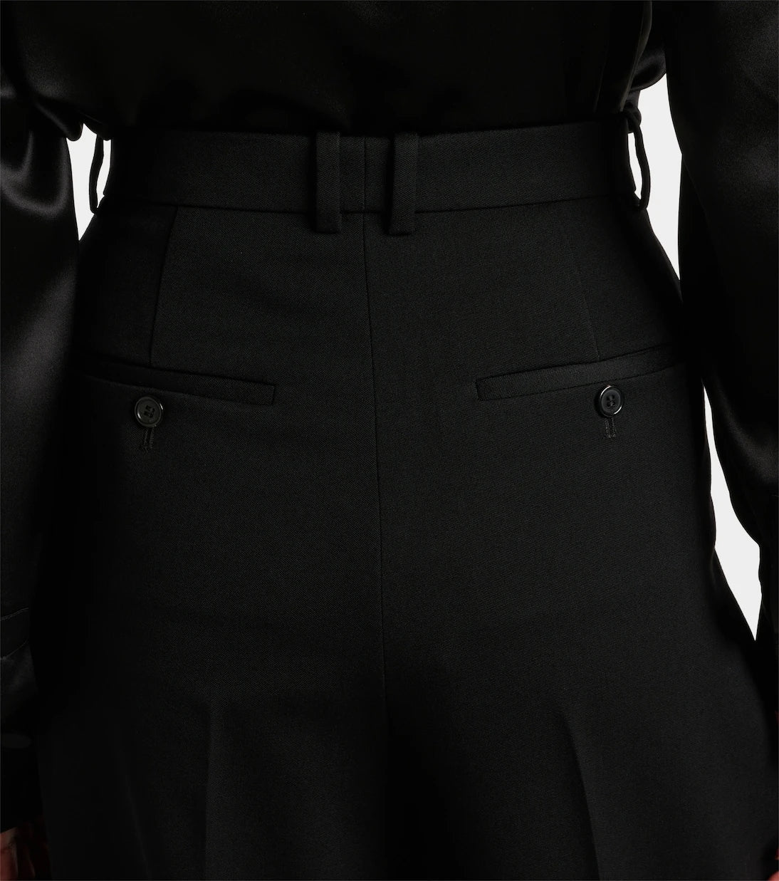 Saint Laurent - High-rise wool wide-leg pants