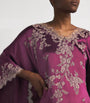 TORLOWEI Purple Silk Lace Tokoni Kaftan