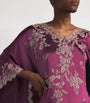 TORLOWEI Purple Silk Lace Tokoni Kaftan
