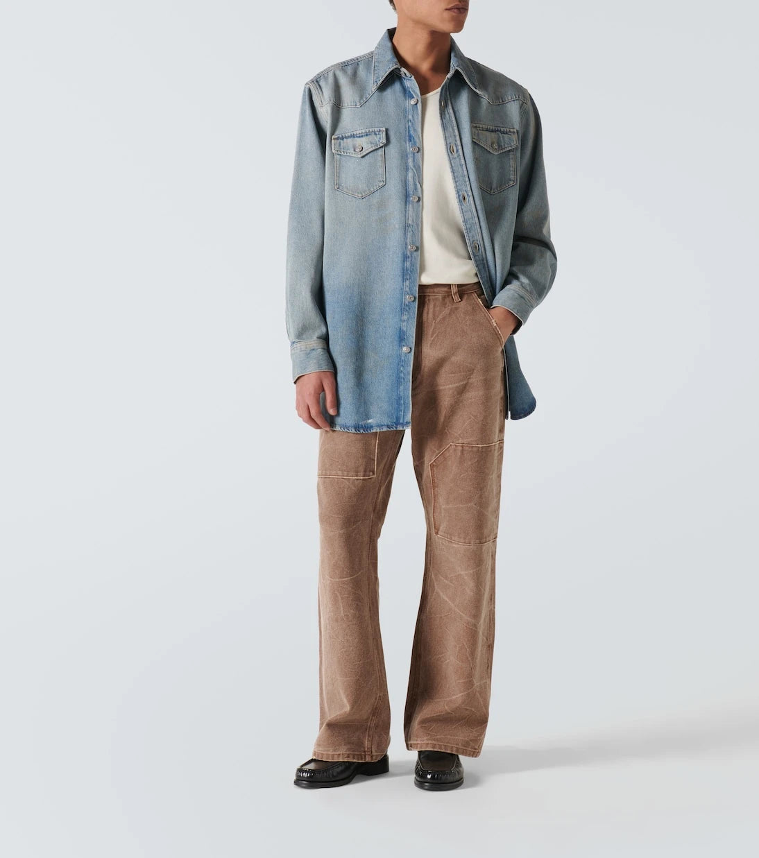 Acne Studios - قميص دينم متعرق