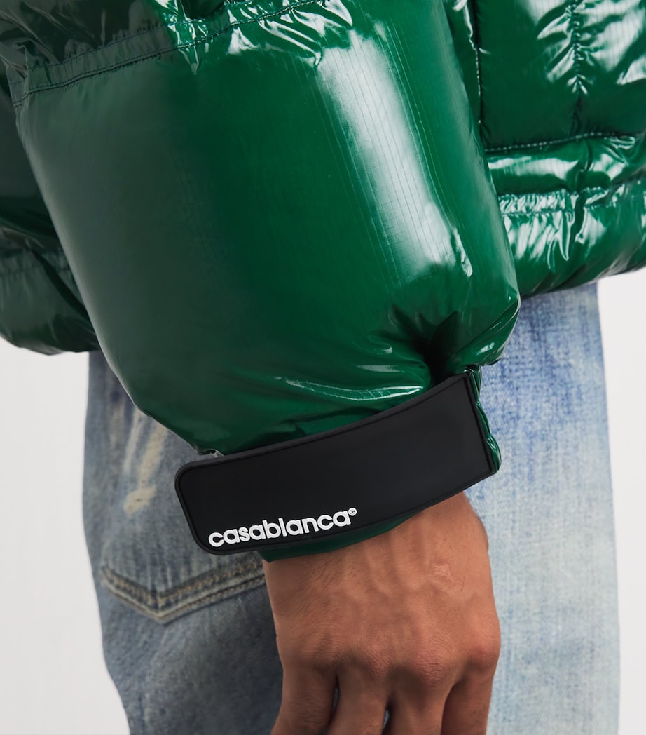 Green Down Monogram Puffer Jacket