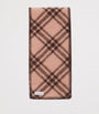 Brown Wool Check Scarf
