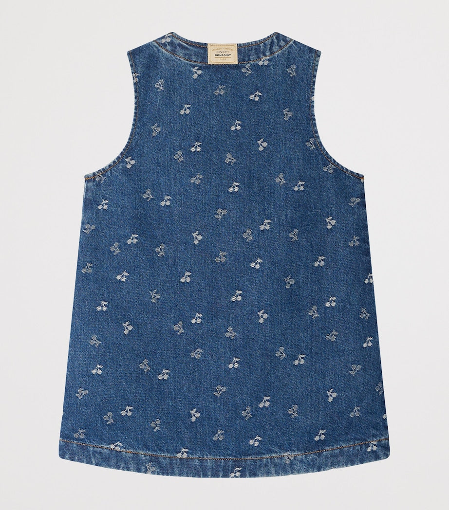 Blue Denim Cherry Print Jette Dress (4-8 Years)