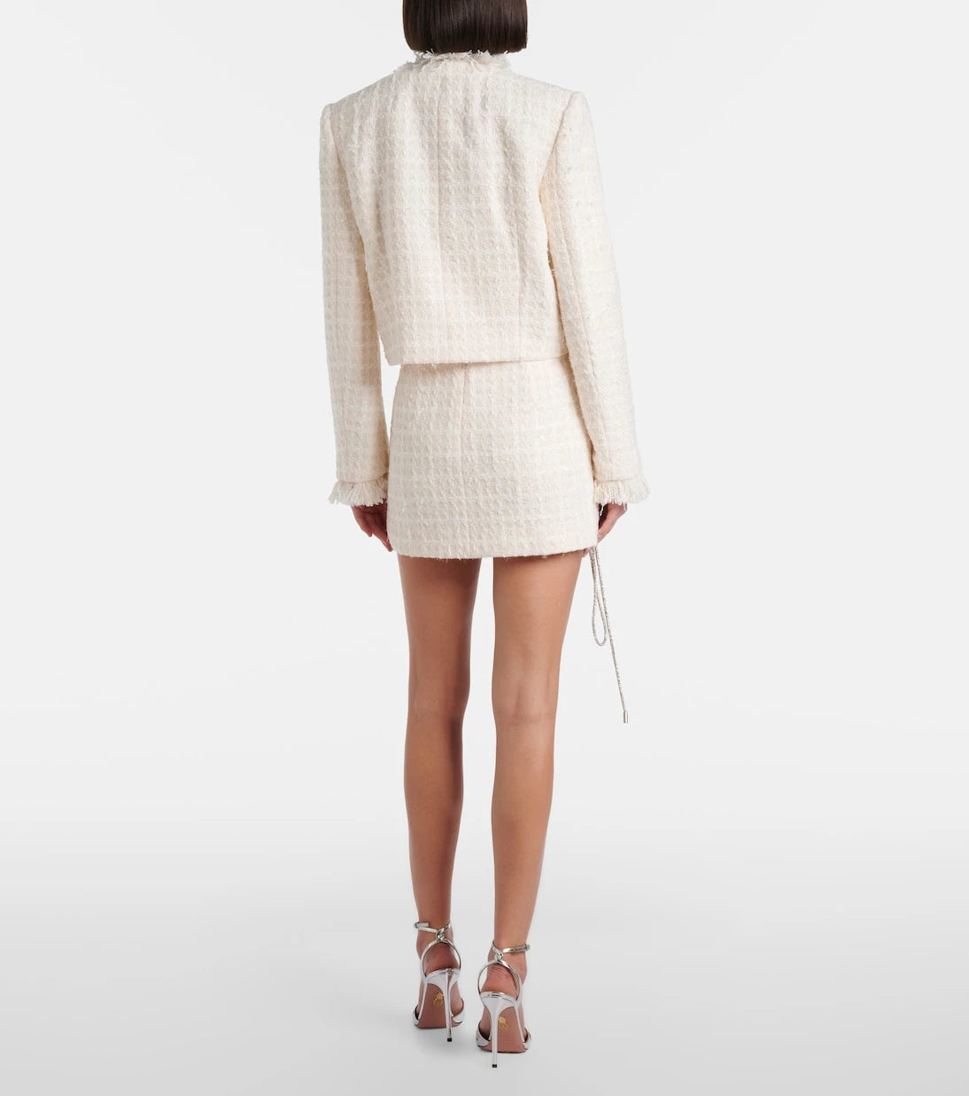 Area - Embellished tweed miniskirt