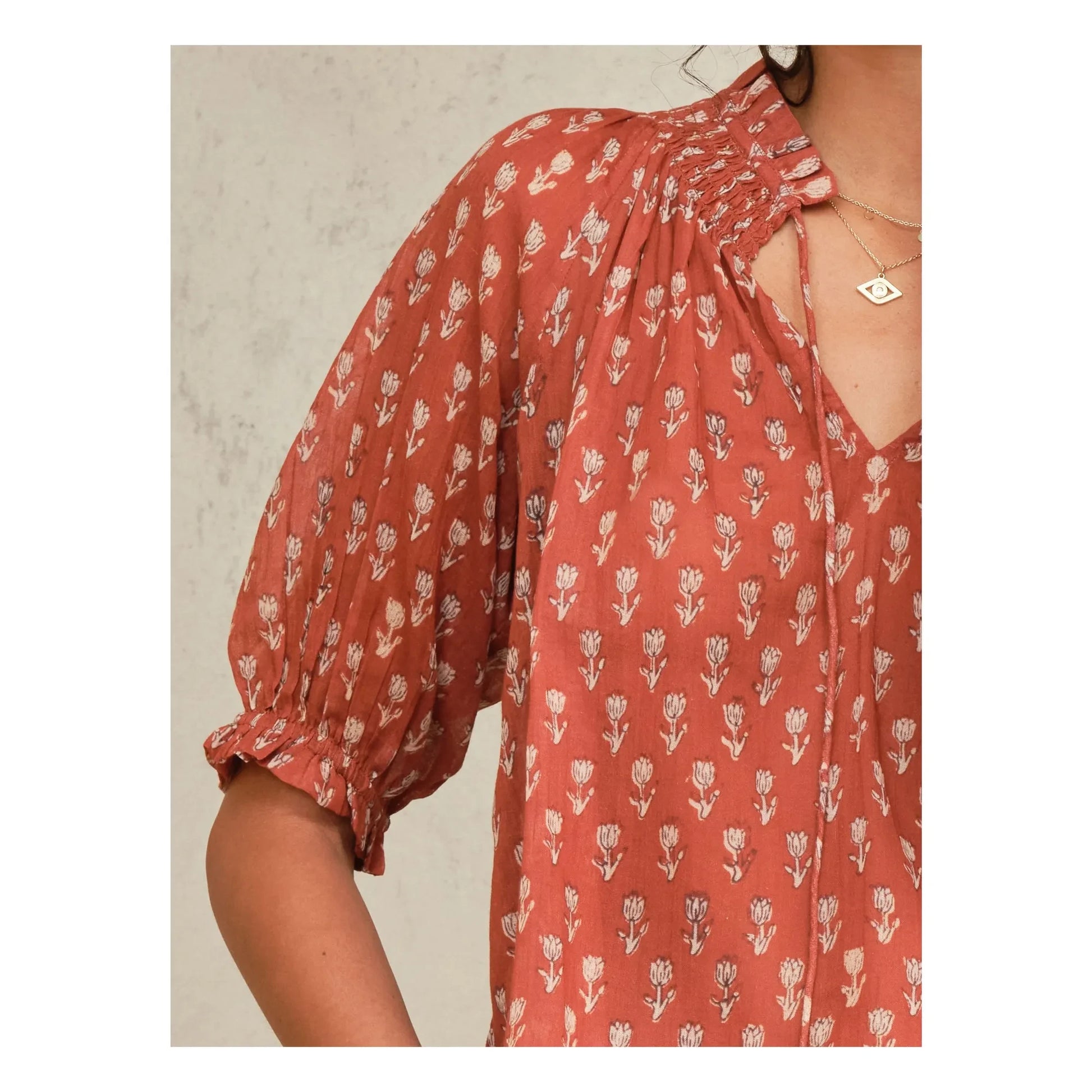 M.A.B.E. - Ari Cotton blouse | Rust