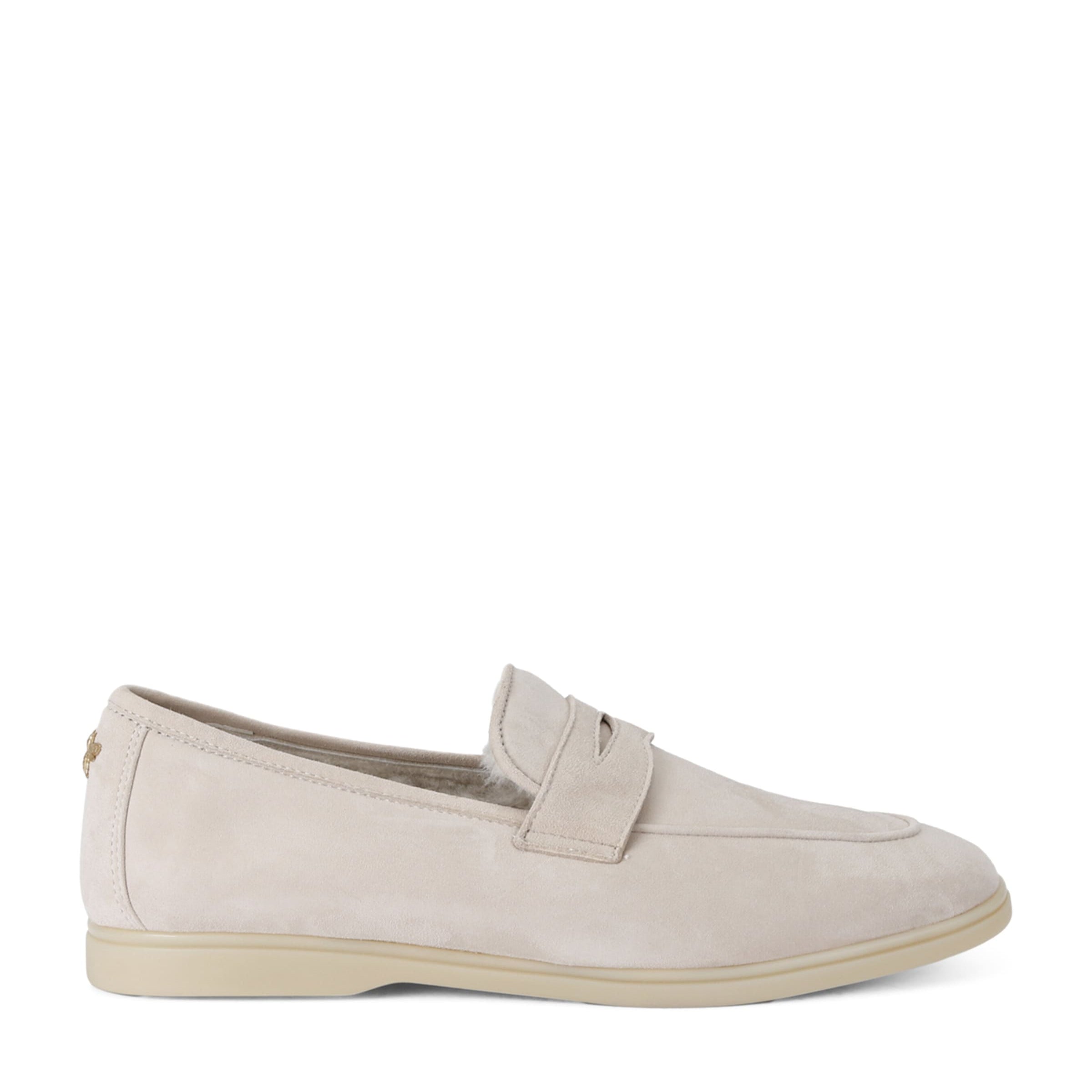 Bougeotte Beige Suede Loisir Gommé Loafers