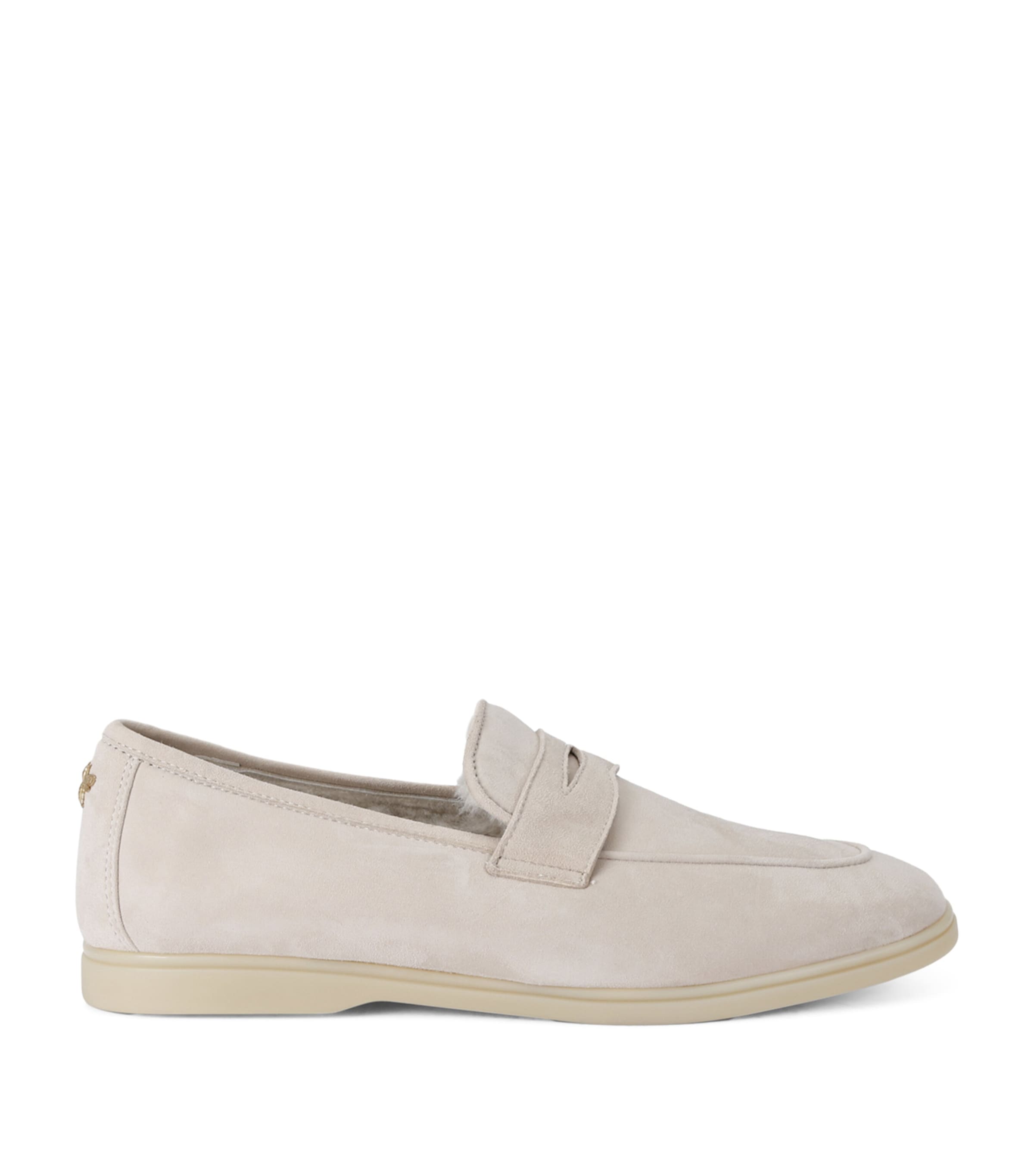Bougeotte Beige Suede Loisir Gommé Loafers
