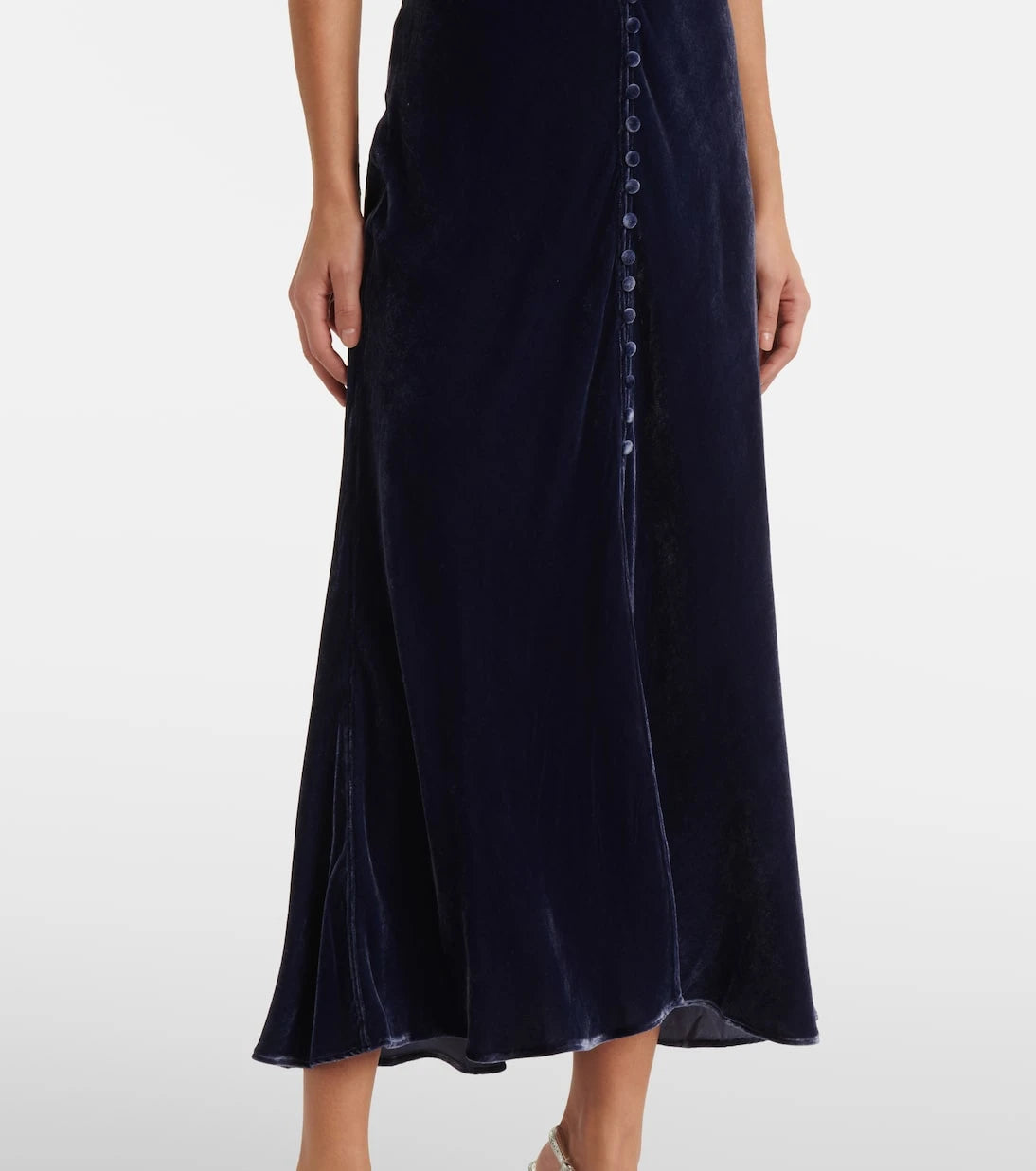 Rixo - Simone lace-trimmed velvet maxi dress