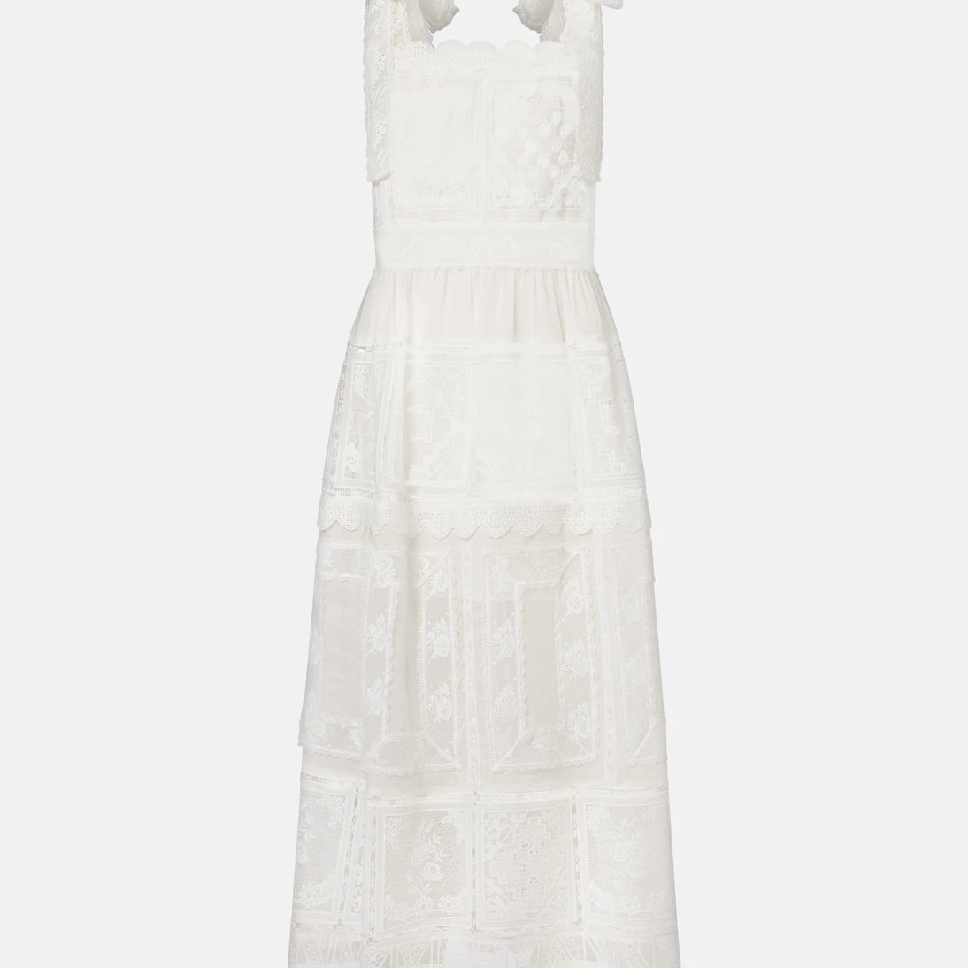 Zimmermann - Aster lace-trimmed midi dress