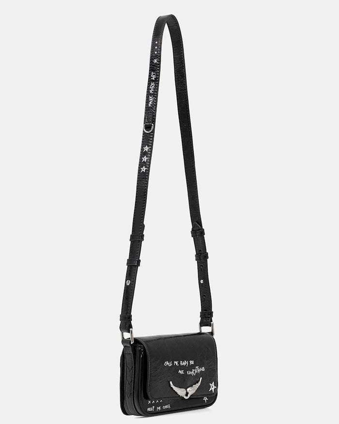 Кожена чанта ZADIG&VOLTAIRE LE ZAZI VINTAGE GRAFFITI
