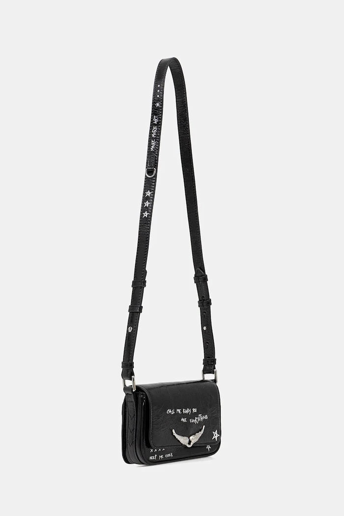 Кожена чанта ZADIG&VOLTAIRE LE ZAZI VINTAGE GRAFFITI