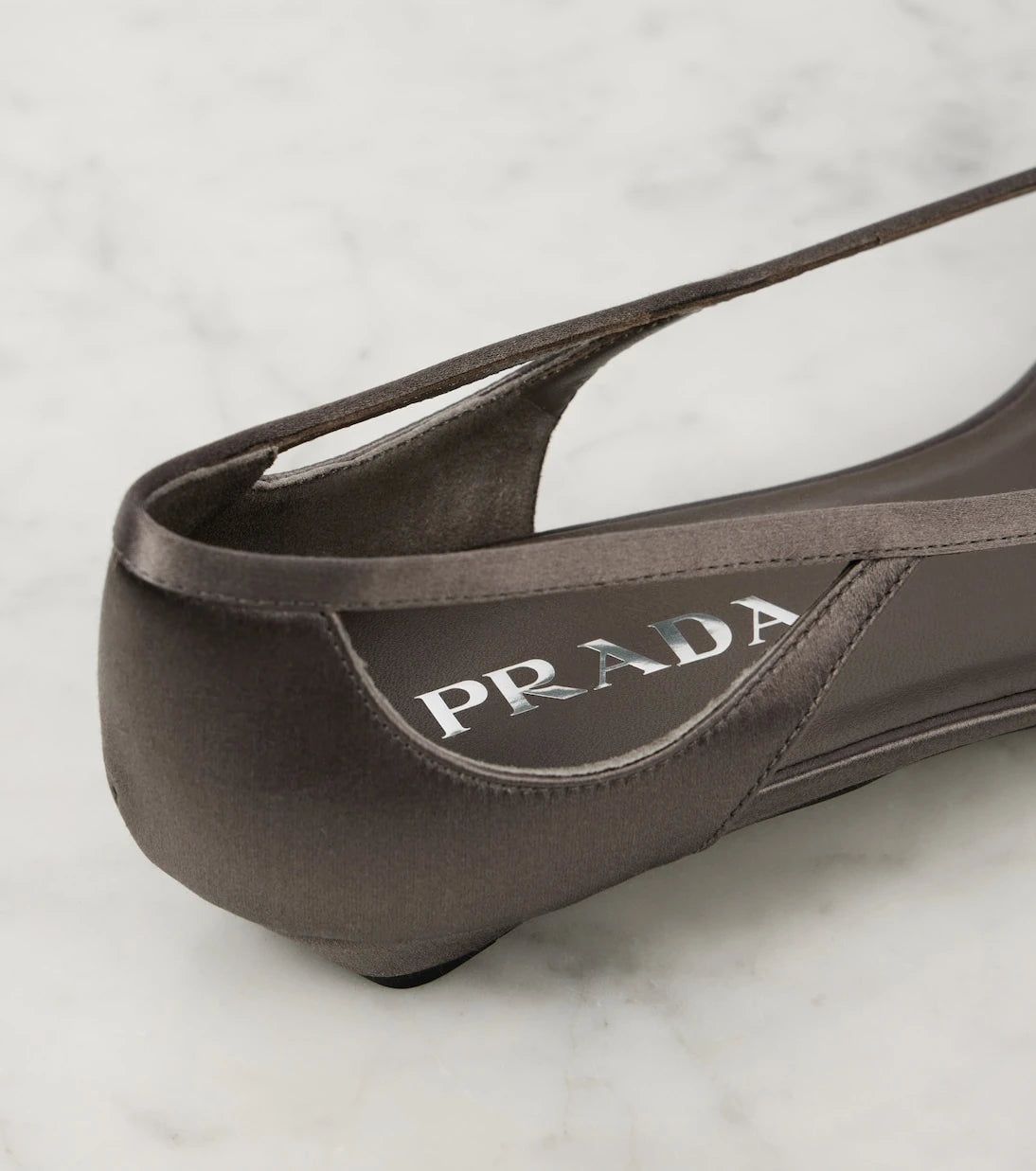 Prada - Cutout satin ballet flats