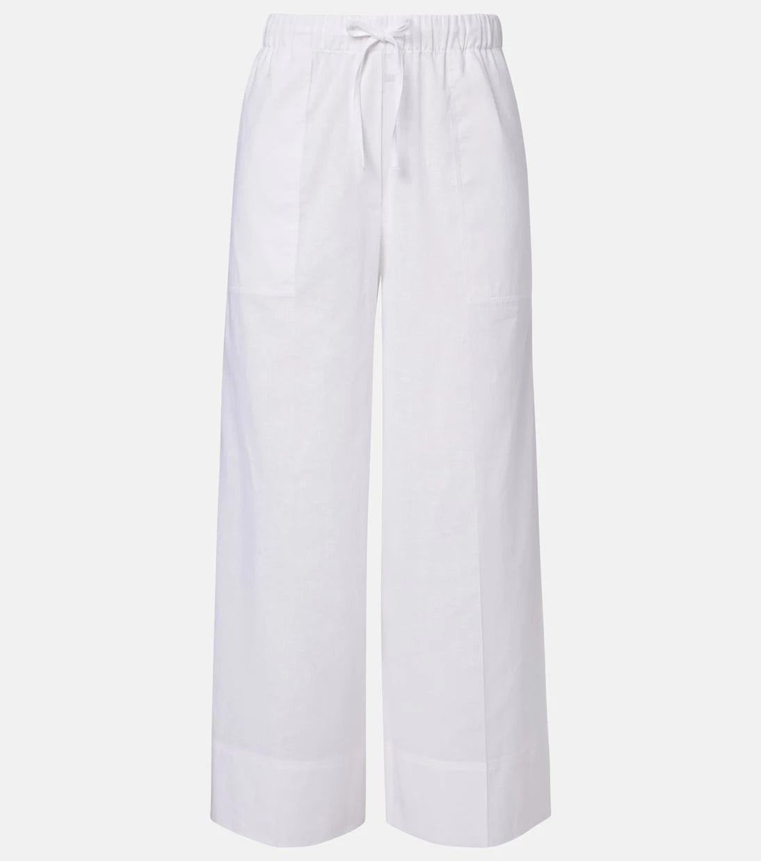 Toteme - Cotton and linen wide-leg pants
