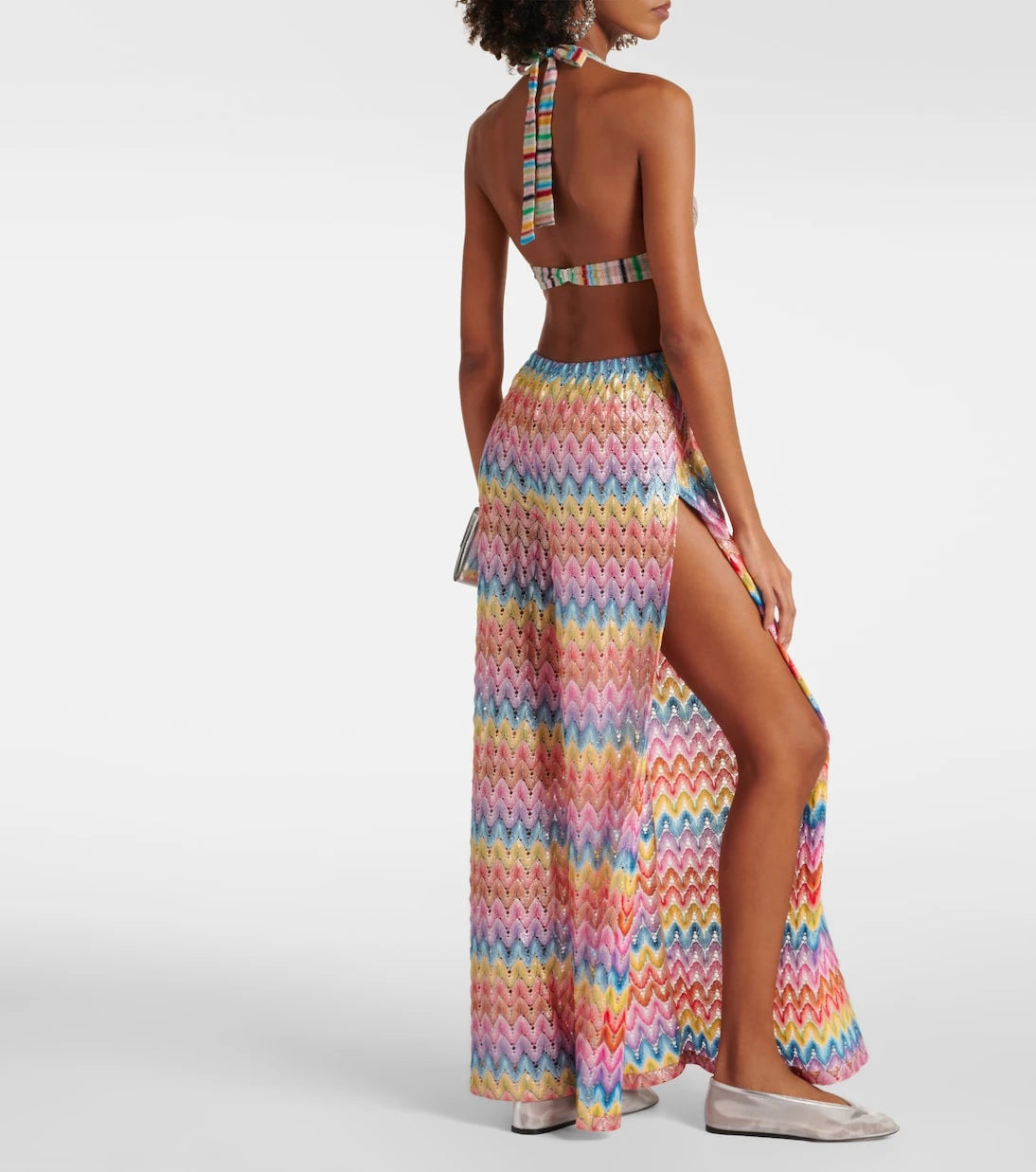 Missoni - جمبسوت لاميه قطن مخلوط بنقشة متعرجة
